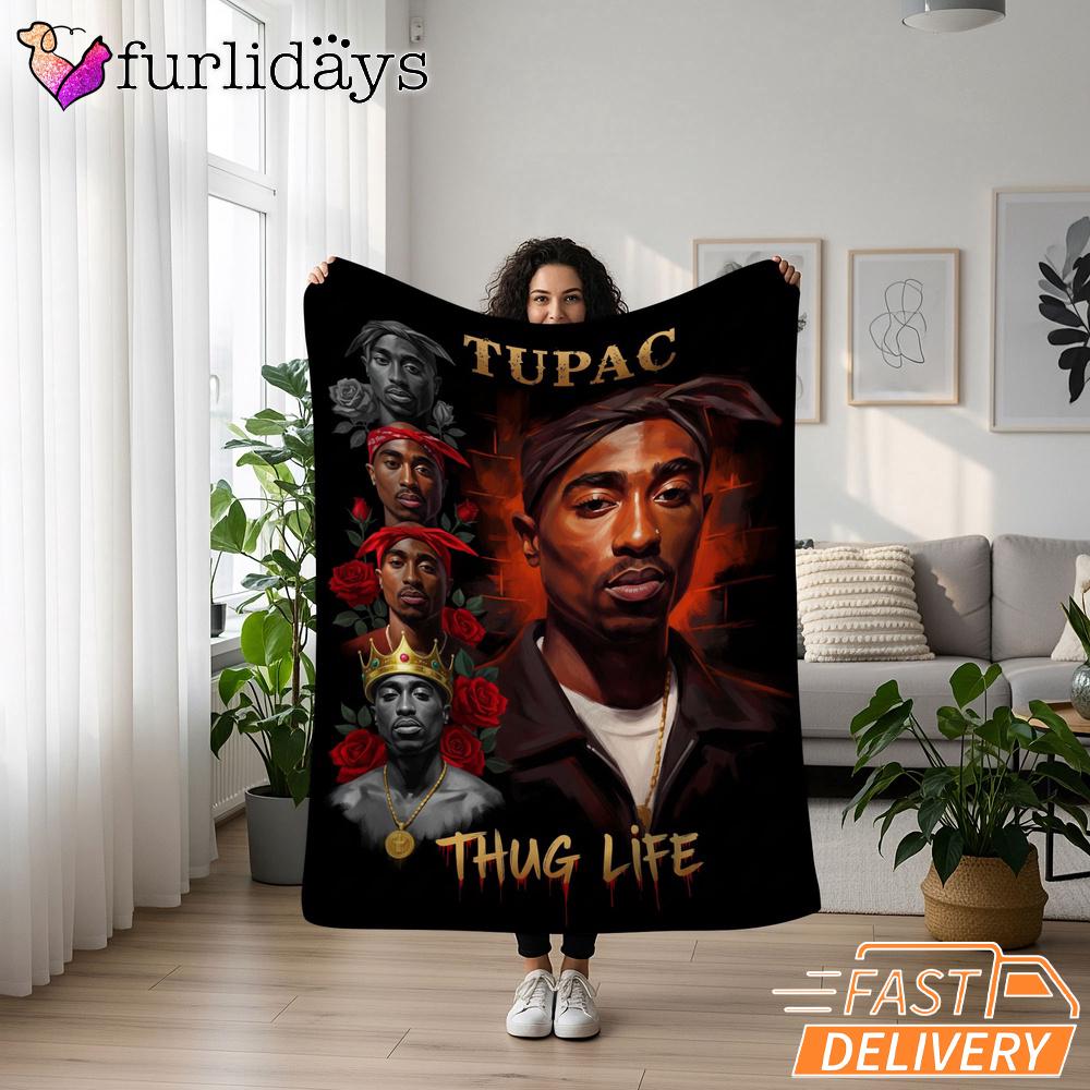 Tupac Thug Life Legendary Rap Blanket Tupac Thug Life Legendary Rap Blanket