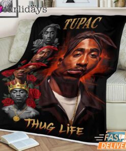 Tupac Thug Life Legendary Rap Blanket