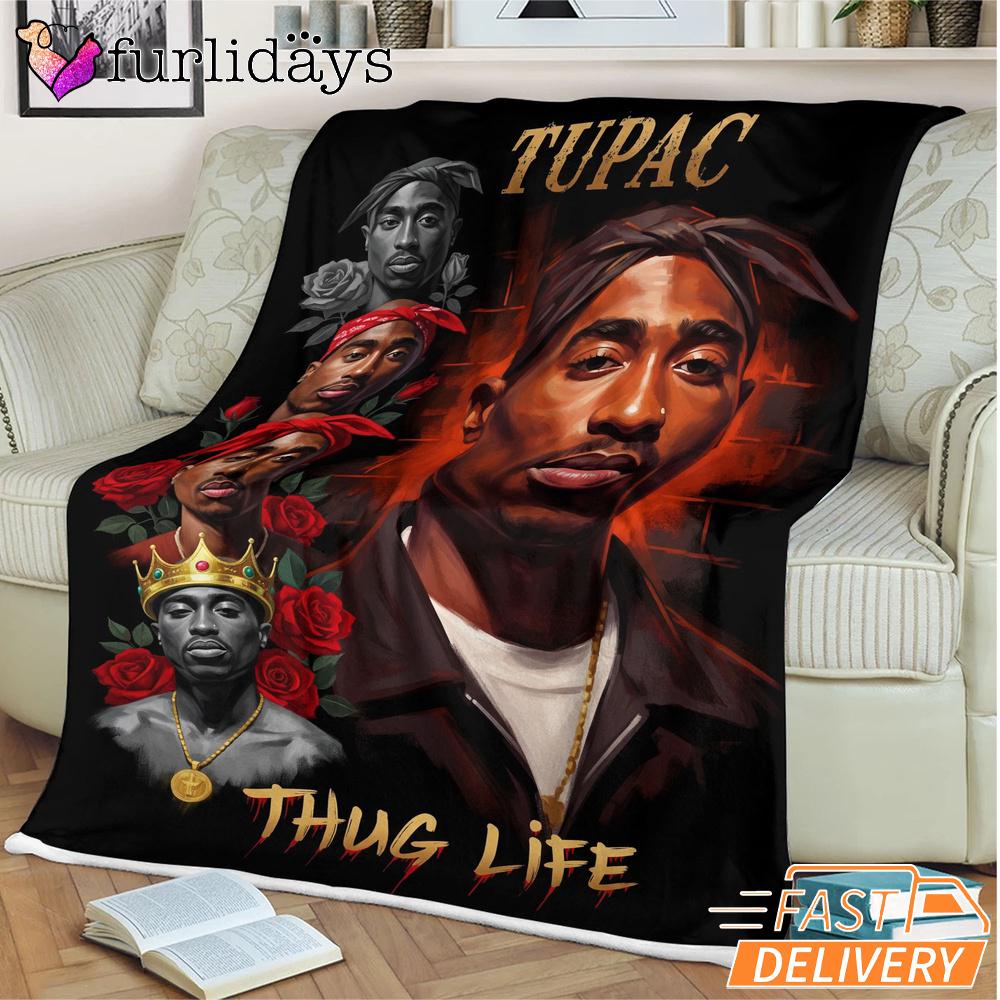 Tupac Thug Life Legendary Rap Blanket Tupac Thug Life Legendary Rap Blanket
