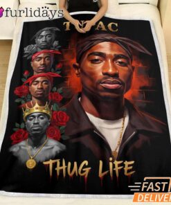 Tupac Thug Life Legendary Rap Blanket