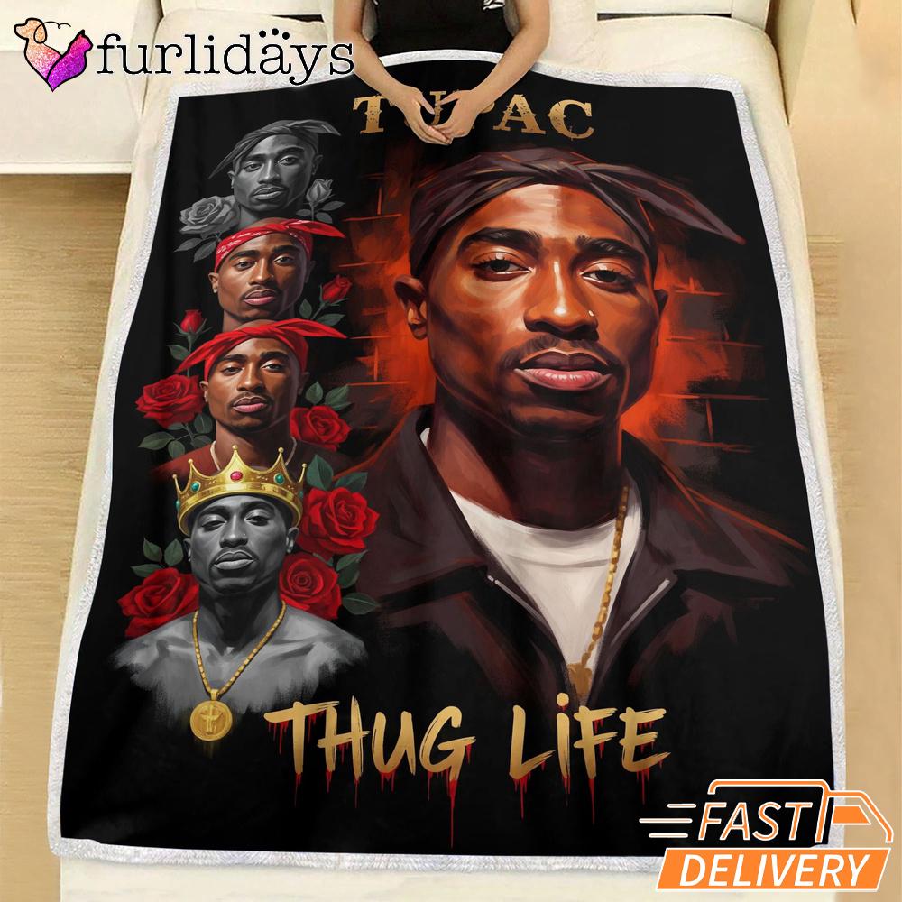 Tupac Thug Life Legendary Rap Blanket Tupac Thug Life Legendary Rap Blanket