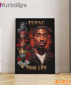 Tupac Thug Life Legendary Rap Canvas, Rap Lengends Poster