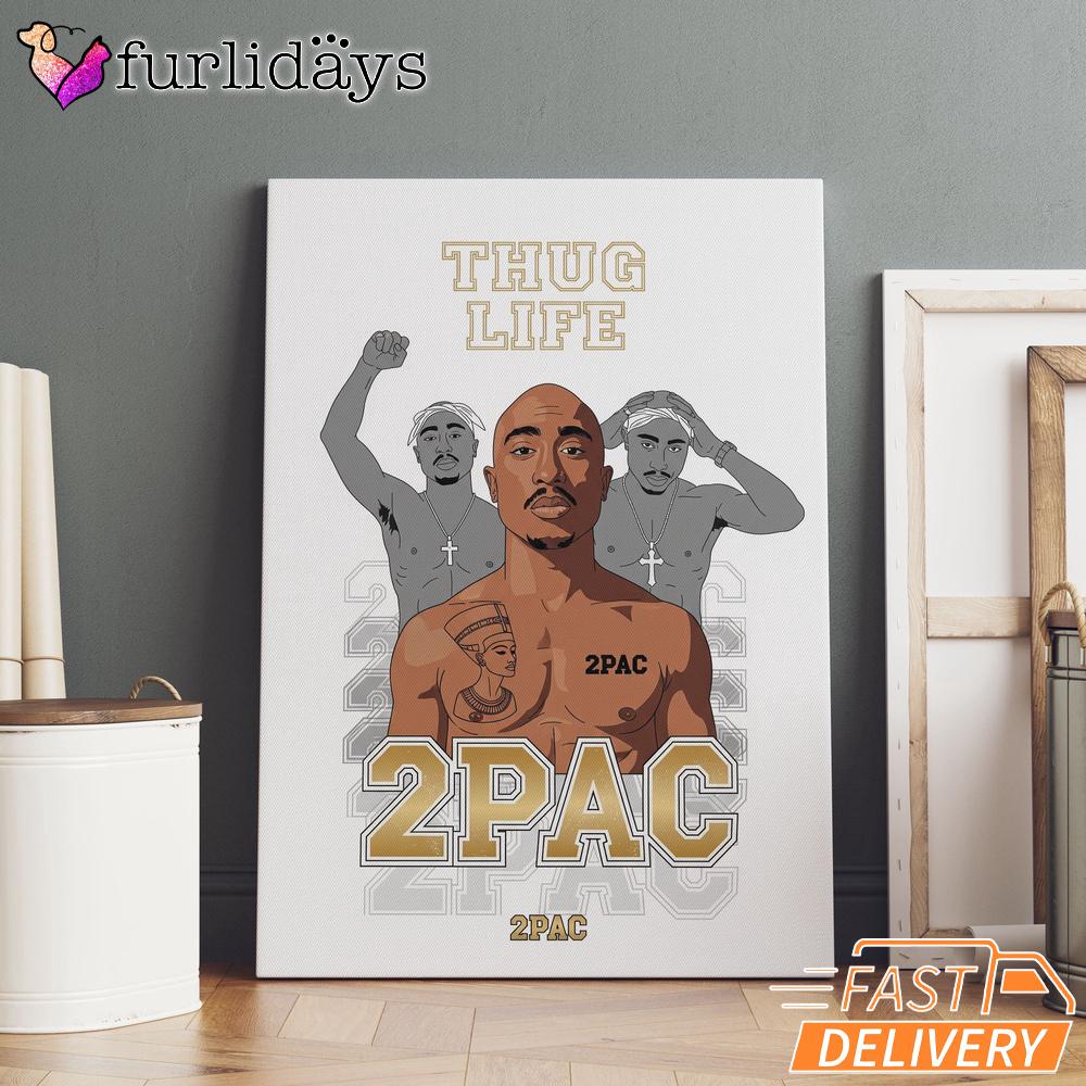Tupac Thug Life Outlaw Canvas, Rap Lengends Poster Tupac Thug Life Outlaw Canvas, Rap Lengends Poster