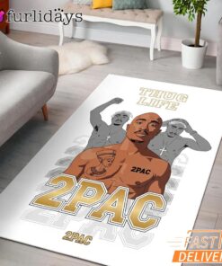 Tupac Thug Life Outlaw Rectangle Rug