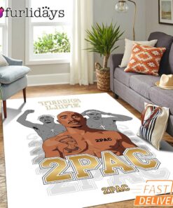 Tupac Thug Life Outlaw Rectangle Rug