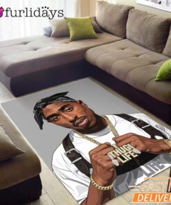 Tupac Thug Life Rectangle Rug