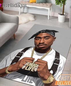 Tupac Thug Life Rectangle Rug