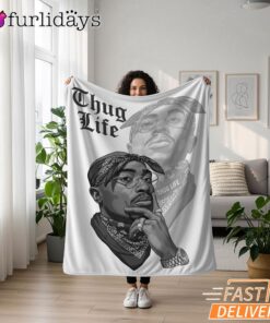 Tupac Thug Life Shadow Blanket