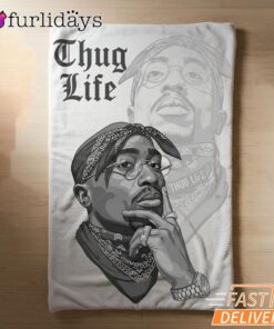 Tupac Thug Life Shadow Blanket