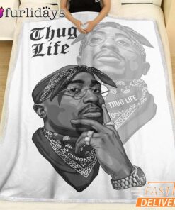 Tupac Thug Life Shadow Blanket