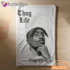 Tupac Thug Life Sketch Blanket