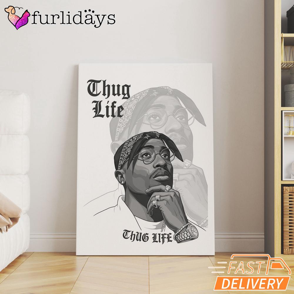 Tupac Thug Life Sketch Canvas, Rap Lengends Poster Tupac Thug Life Sketch Canvas, Rap Lengends Poster