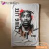 Tupac Thug Life Sketch Minimal Blanket