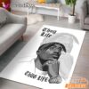 Tupac Thug Life Sketch Rectangle Rug