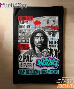 Tupac Thug Life Street Legend Graphic Art Blanket