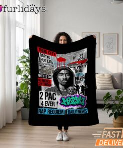 Tupac Thug Life Street Legend Graphic Art Blanket