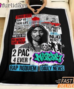 Tupac Thug Life Street Legend Graphic Art Blanket