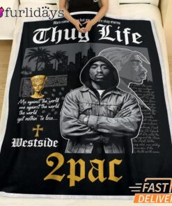 Tupac Thug Life Vintage Blanket