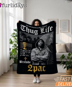 Tupac Thug Life Vintage Blanket