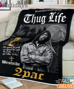 Tupac Thug Life Vintage Blanket