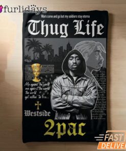 Tupac Thug Life Vintage Blanket