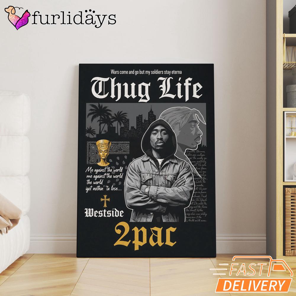 Tupac Thug Life Vintage Canvas, Rap Lengends Poster Tupac Thug Life Vintage Canvas, Rap Lengends Poster