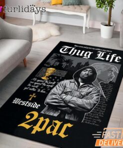 Tupac Thug Life Vintage Rectangle Rug