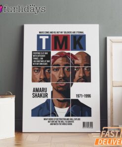 Tupac TMK Magazine Cover Canvas, Rap Lengends Poster
