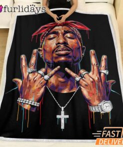 Tupac Westside Hands Blanket