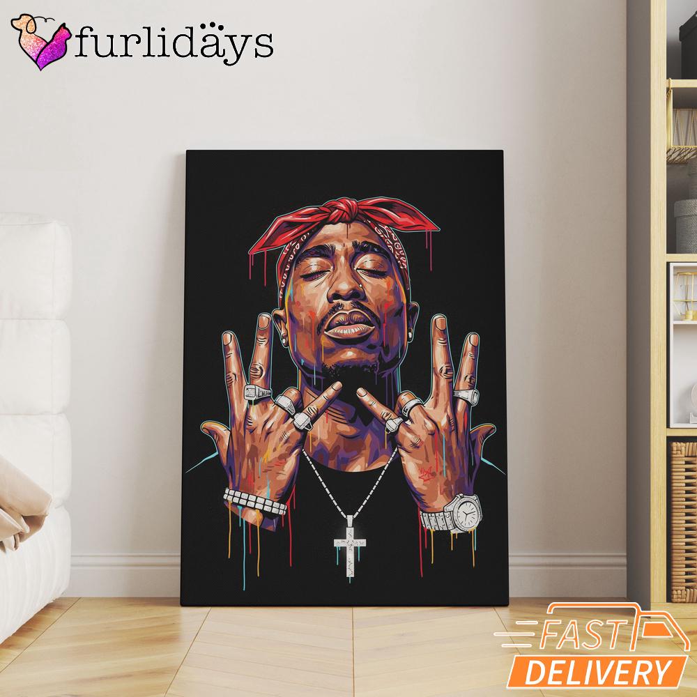 Tupac Westside Hands Canvas, Rap Lengends Poster Tupac Westside Hands Canvas, Rap Lengends Poster