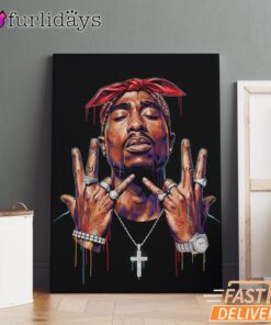 Tupac Westside Hands Canvas, Rap Lengends Poster