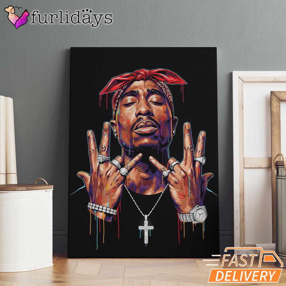 Tupac Westside Hands Canvas, Rap Lengends Poster Tupac Westside Hands Canvas, Rap Lengends Poster