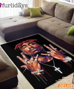 Tupac Westside Hands Rectangle Rug