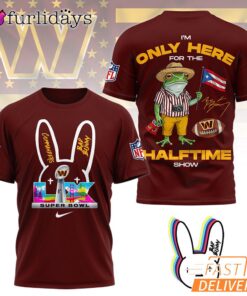 Washington Commanders Super Bowl Halftime Show Bad Bunny Signature 3D T-Shirt