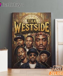 Westside Group Sepia Canvas, Rap Lengends Poster
