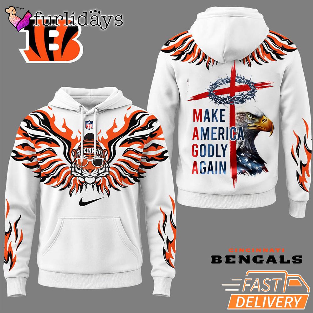 Cincinnati Bengals Make America Godly Again 3D Hoodie Cincinnati Bengals Make America Godly Again 3D Hoodie