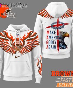Cleveland Browns Make America Godly Again 3D Hoodie