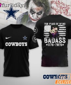 Dallas Cowboys 250 Years Of Being Badass 1776-2026 Joker T-Shirt
