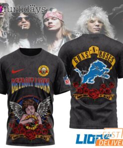 Detroit Lions Guns N Roses Sweet Child O Mine NFL Fan T Shirt