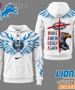 Detroit Lions Make America Godly Again 3D Hoodie