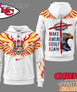 Kansas City Chiefs Make America Godly Again 3D Hoodie