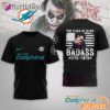 Miami Dolphins 250 Years Of Being Badass 1776-2026 Joker T-Shirt