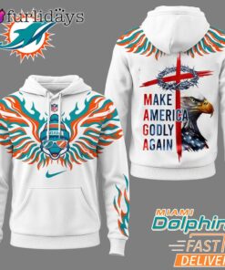 Miami Dolphins Make America Godly Again 3D Hoodie