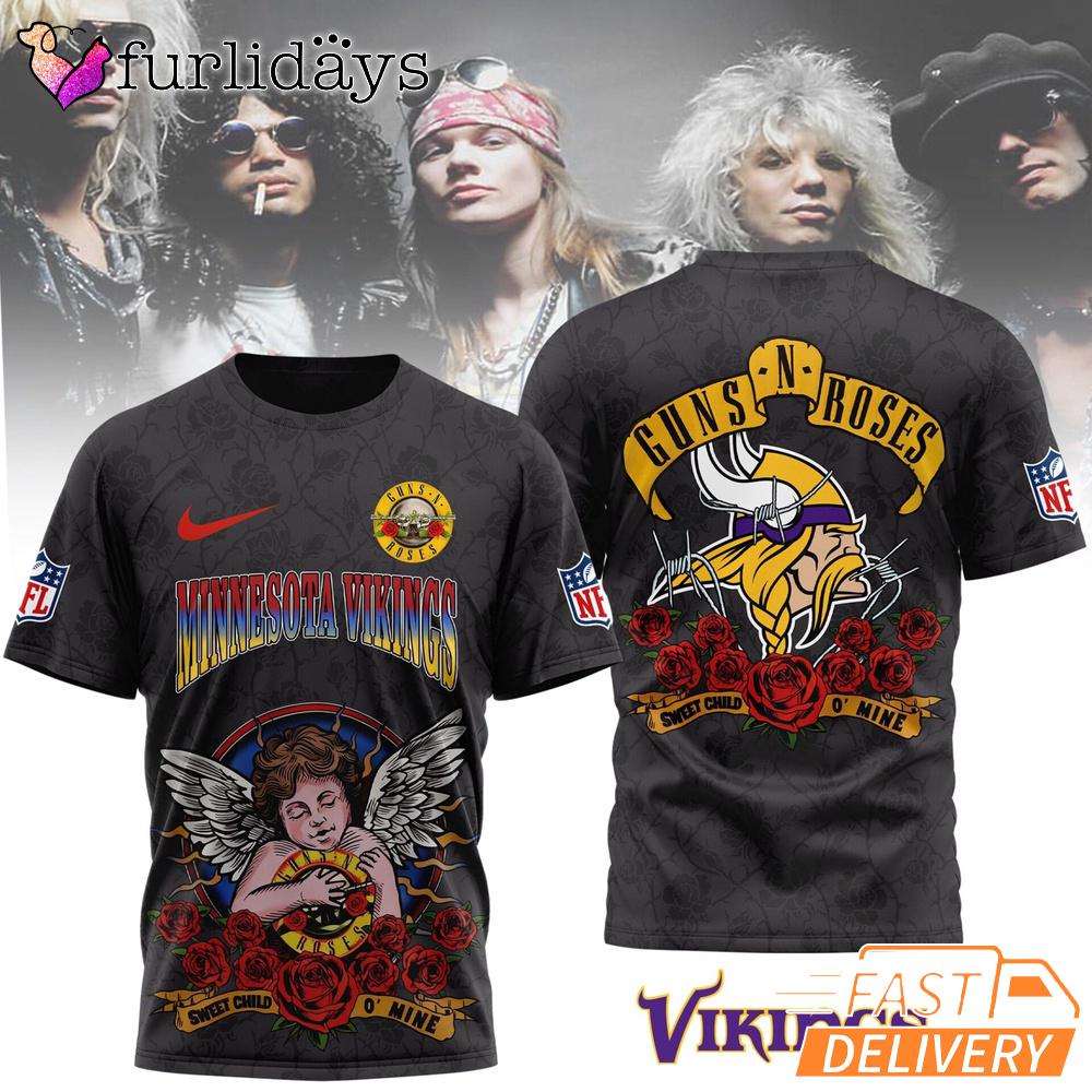 Minnesota Vikings Guns N Roses Sweet Child O Mine NFL Fan T Shirt Minnesota Vikings Guns N Roses Sweet Child O Mine NFL Fan T Shirt