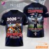 New England Patriots 2026 Super Bowl Champions Player Art T Shirt