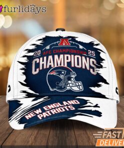 New England Patriots AFC Champions Helmet Logo Graphic Cap