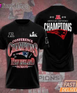 New England Patriots AFC Conference Champions Retro Graphic T Shirt
