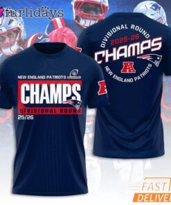 New England Patriots AFC Divisional Round Champs Graphic T Shirt