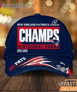 New England Patriots Divisional Round Champs 25 26 Graphic Cap
