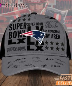 New England Patriots Super Bowl LIX Signature Graphic Cap